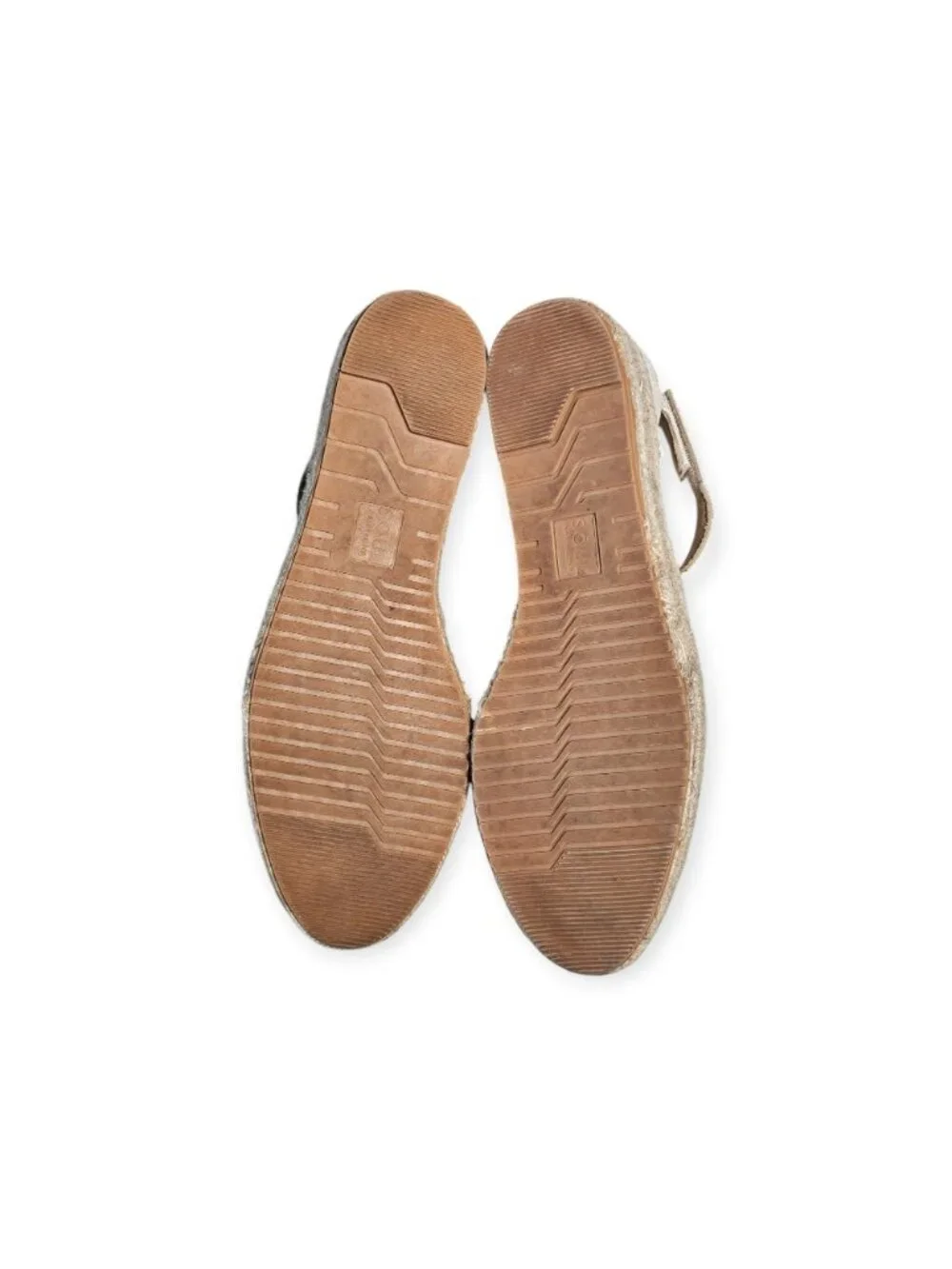 SOUL Naturalizer Wren Espadrille Wedge Sandal Womens 11 Beige Canvas